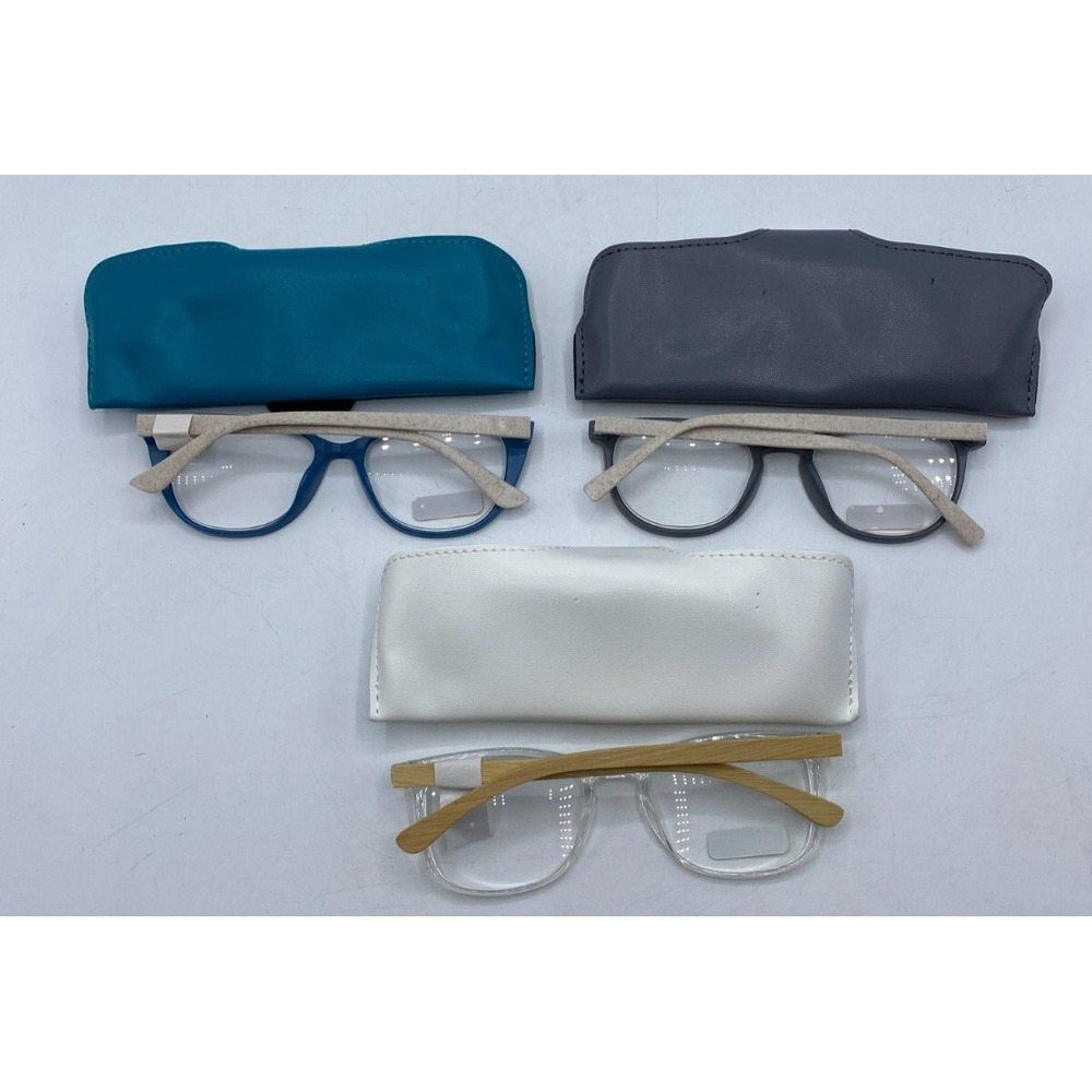 Natural Earth Reading Eyeglasses +1.50 (1 pair), +1.75 (2 pairs) w/Cases, New! - Picture 2 of 11